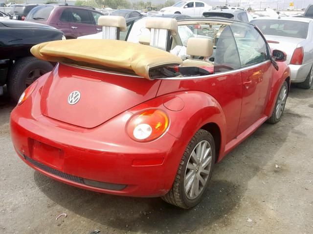 3VWRW3AL7AM002503 - 2010 VOLKSWAGEN NEW BEETLE წითელი ფოტო 4