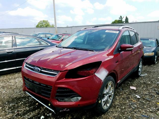 1FMCU9JX3EUC70322 - 2014 FORD ESCAPE TIT RED photo 2