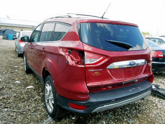 1FMCU9JX3EUC70322 - 2014 FORD ESCAPE TIT RED photo 3