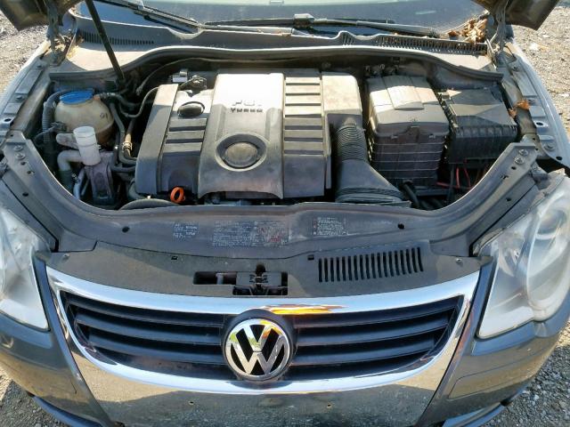 WVWBA71F67V050576 - 2007 VOLKSWAGEN EOS 2.0T GRAY photo 7