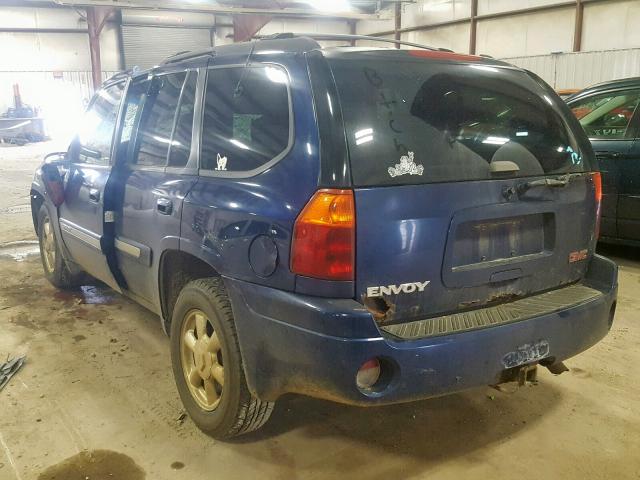 1GKDT13S122171721 - 2002 GMC ENVOY BLUE photo 3