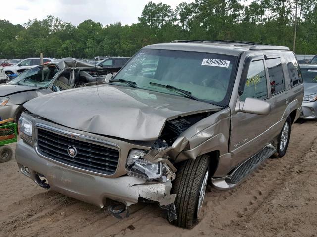 1GYEK63R8YR224986 - 2000 CADILLAC ESCALADE L GOLD photo 2