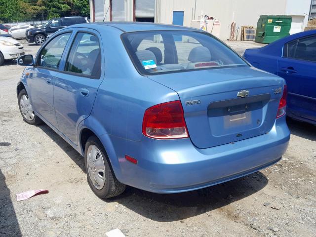 KL1TD526X4B193047 - 2004 CHEVROLET AVEO BLUE photo 3