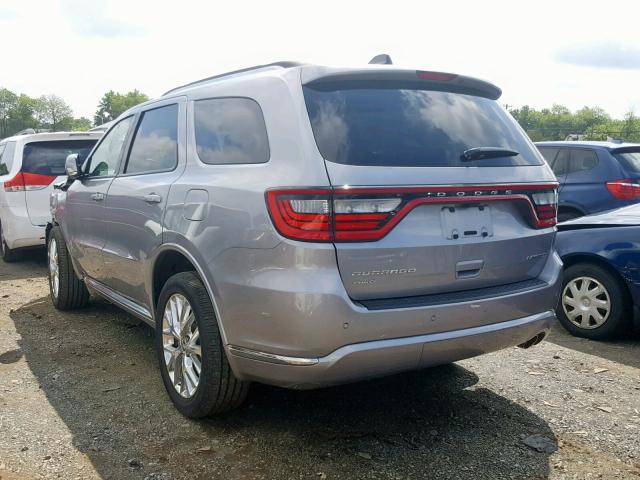 1C4RDJDG3GC486255 - 2016 DODGE DURANGO LI SILVER photo 3