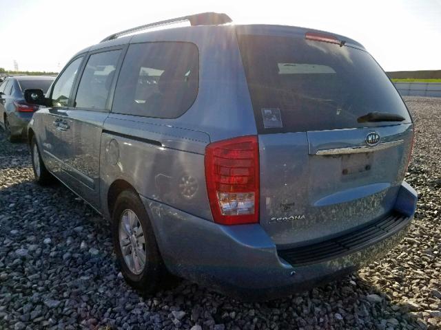 KNDMG4C71C6422762 - 2012 KIA SEDONA LX BLUE photo 3