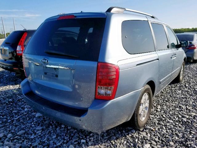 KNDMG4C71C6422762 - 2012 KIA SEDONA LX BLUE photo 4