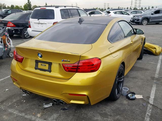 WBS3R9C5XGK337362 - 2016 BMW M4 GOLD photo 4