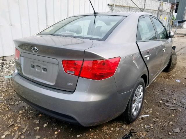 KNAFU4A26B5889878 - 2011 KIA FORTE EX GRAY photo 4