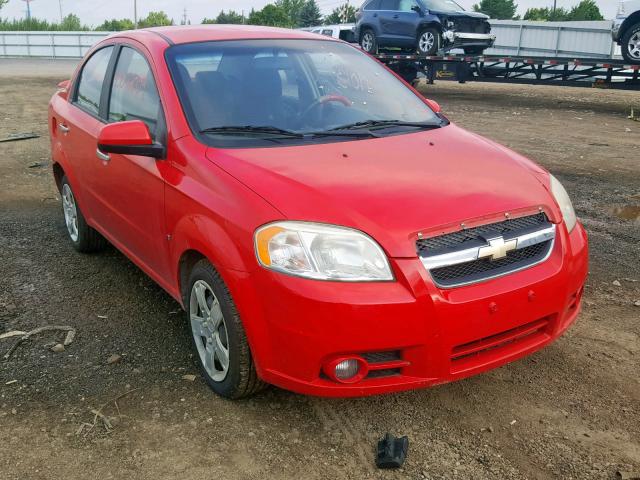 KL1TG56E69B402848 - 2009 CHEVROLET AVEO LT RED photo 1