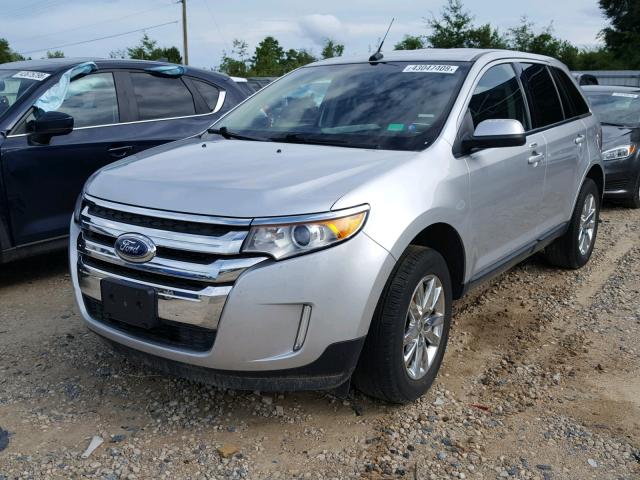 2FMDK3JC9EBB84099 - 2014 FORD EDGE SEL SILVER photo 2