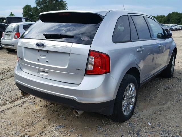 2FMDK3JC9EBB84099 - 2014 FORD EDGE SEL SILVER photo 4