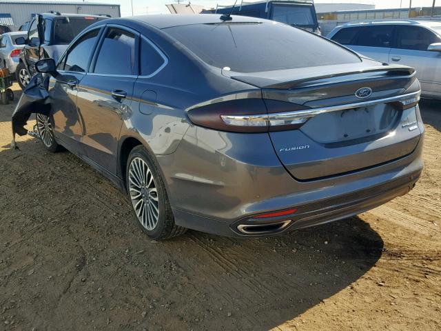 3FA6P0K98HR150179 - 2017 FORD FUSION TIT GRAY photo 3