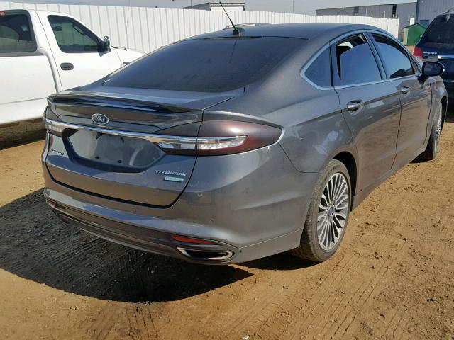 3FA6P0K98HR150179 - 2017 FORD FUSION TIT GRAY photo 4