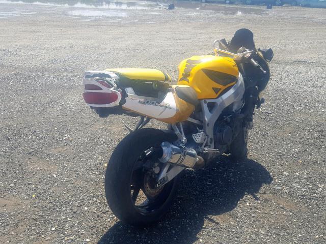 JH2SC3302XM302185 - 1999 HONDA CBR900 RR YELLOW photo 4