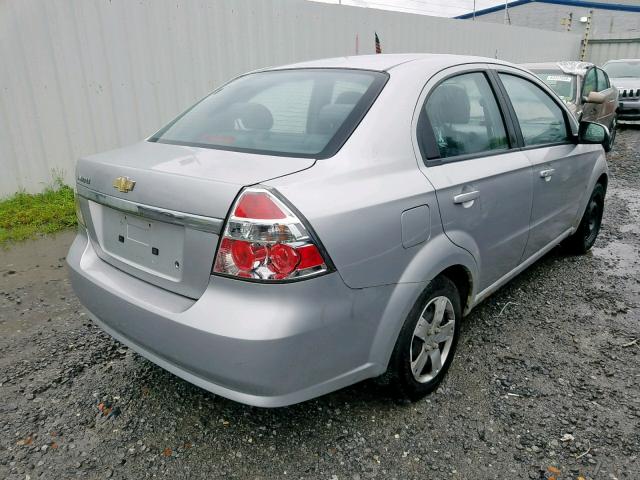 KL1TD56E19B302522 - 2009 CHEVROLET AVEO LS GRAY photo 4