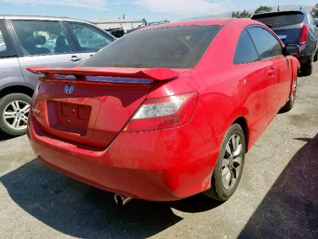 2HGFG12909H531555 - 2009 HONDA CIVIC EXL RED photo 4