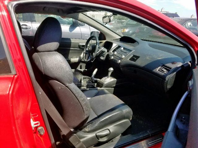 2HGFG12909H531555 - 2009 HONDA CIVIC EXL RED photo 5