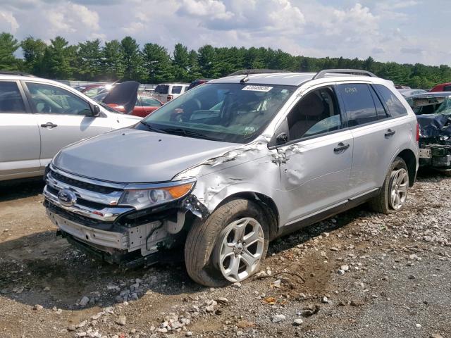 2FMDK4GC3EBB35753 - 2014 FORD EDGE SE SILVER photo 2