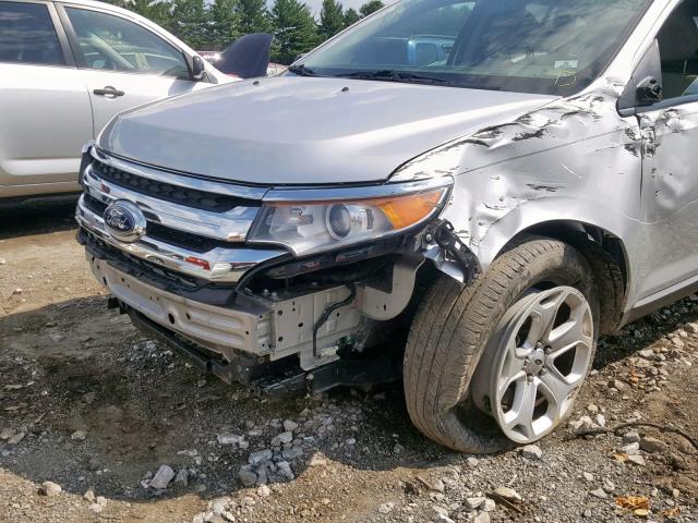 2FMDK4GC3EBB35753 - 2014 FORD EDGE SE SILVER photo 9