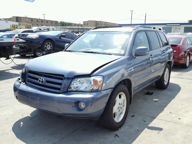 JTEDP21A870148452 - 2007 TOYOTA HIGHLANDER BLUE photo 2