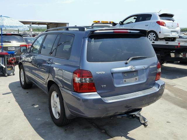 JTEDP21A870148452 - 2007 TOYOTA HIGHLANDER BLUE photo 3