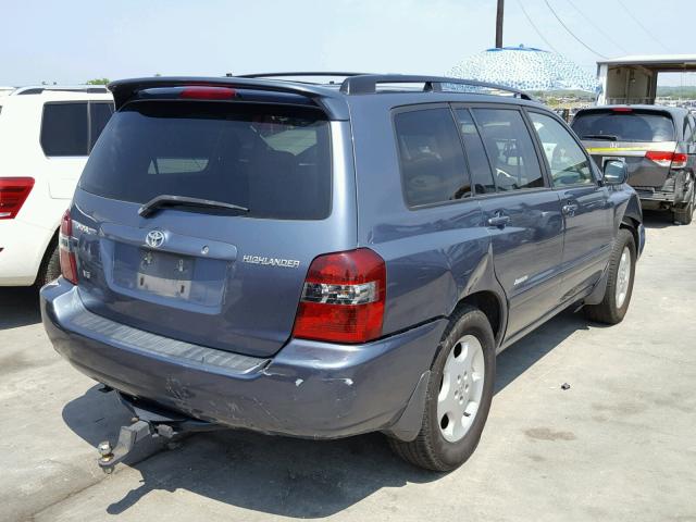 JTEDP21A870148452 - 2007 TOYOTA HIGHLANDER BLUE photo 4