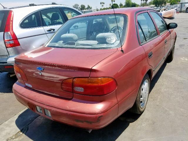 1Y1SK5281XZ422511 - 1999 CHEVROLET GEO PRIZM მუქწითელი ფოტო 4