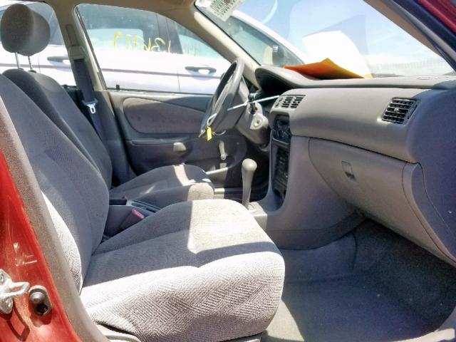 1Y1SK5281XZ422511 - 1999 CHEVROLET GEO PRIZM მუქწითელი ფოტო 5