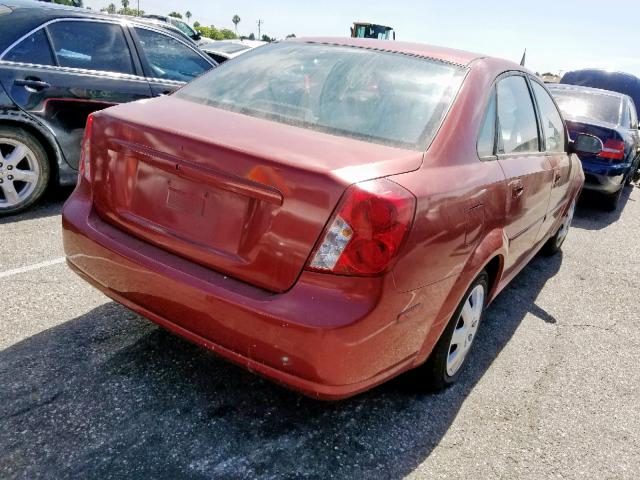 KL5JD56Z35K173976 - 2005 SUZUKI FORENZA S RED photo 4