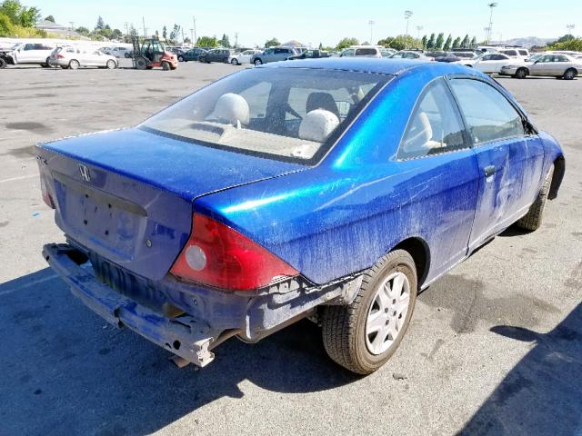 1HGEM22394L050446 - 2004 HONDA CIVIC DX V BLUE photo 4