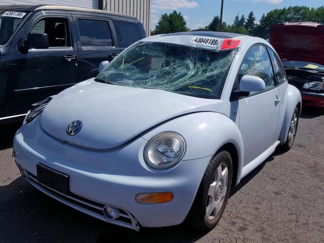 3VWCD21C2YM482966 - 2000 VOLKSWAGEN NEW BEETLE ლურჯი ფოტო 2