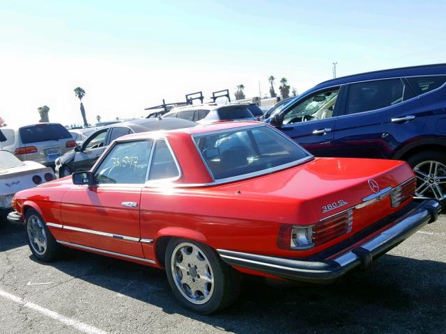 WDBBA45A5BB008308 - 1981 MERCEDES-BENZ 380 SL RED photo 3