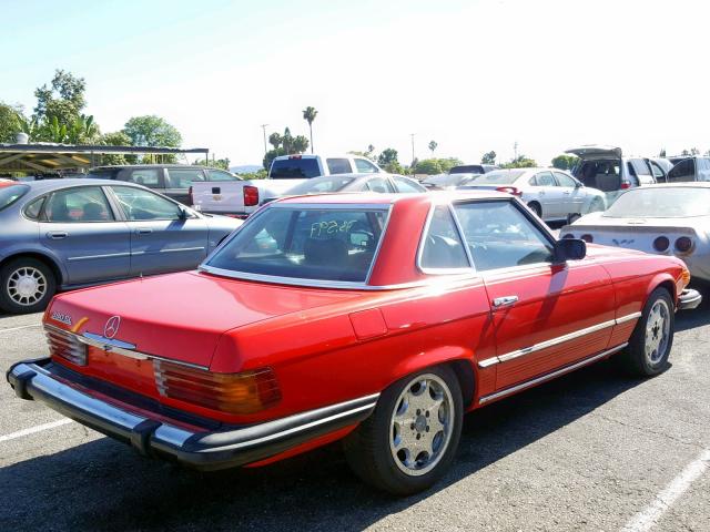 WDBBA45A5BB008308 - 1981 MERCEDES-BENZ 380 SL RED photo 4