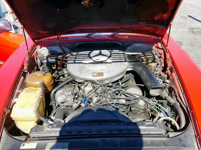 WDBBA45A5BB008308 - 1981 MERCEDES-BENZ 380 SL RED photo 7