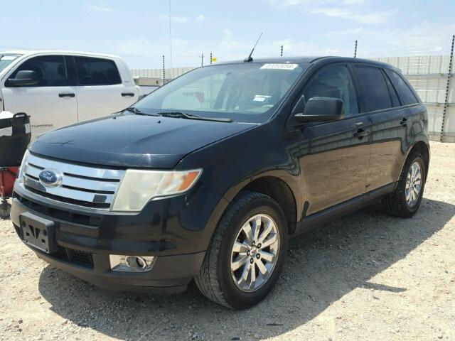 2FMDK38C68BB42838 - 2008 FORD EDGE SEL BLACK photo 2