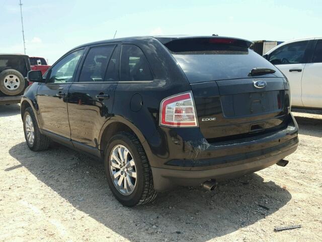 2FMDK38C68BB42838 - 2008 FORD EDGE SEL BLACK photo 3