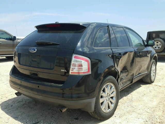 2FMDK38C68BB42838 - 2008 FORD EDGE SEL BLACK photo 4