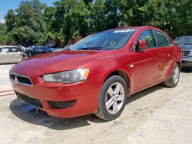 JA3AU26U48U012914 - 2008 MITSUBISHI LANCER ES BURGUNDY photo 2