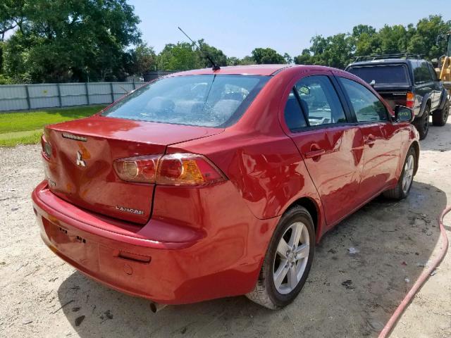 JA3AU26U48U012914 - 2008 MITSUBISHI LANCER ES BURGUNDY photo 4