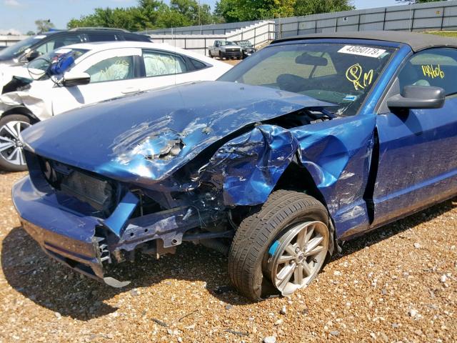 1ZVFT84N575273273 - 2007 FORD MUSTANG BLUE photo 9