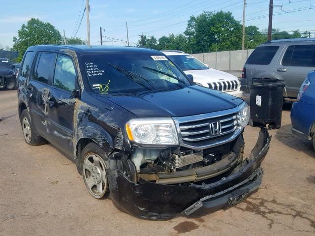 5FNYF4H20DB073634 - 2013 HONDA PILOT LX BLACK photo 1