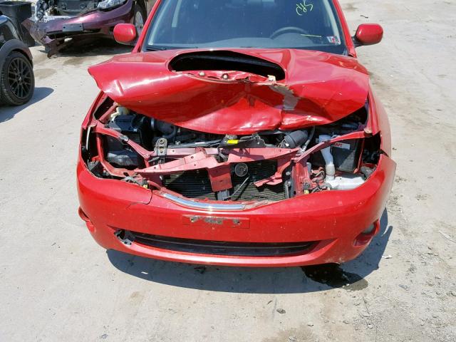 JF1GE74608G504936 - 2008 SUBARU IMPREZA WR RED photo 9