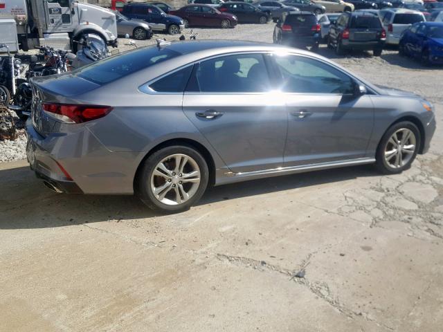 5NPE34AF6JH680207 - 2018 HYUNDAI SONATA SPO GRAY photo 10