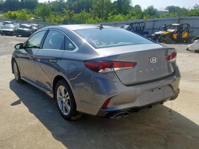 5NPE34AF6JH680207 - 2018 HYUNDAI SONATA SPO GRAY photo 3