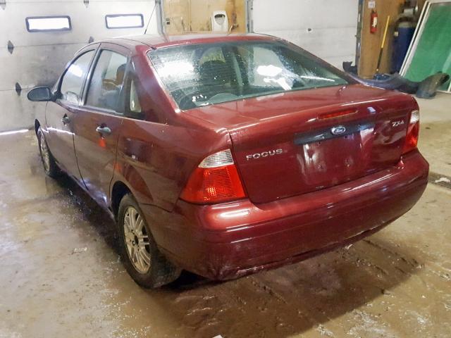 1FAFP34N56W243036 - 2006 FORD FOCUS ZX4 BURGUNDY photo 3