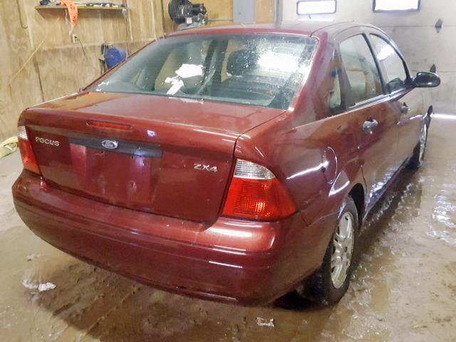 1FAFP34N56W243036 - 2006 FORD FOCUS ZX4 BURGUNDY photo 4