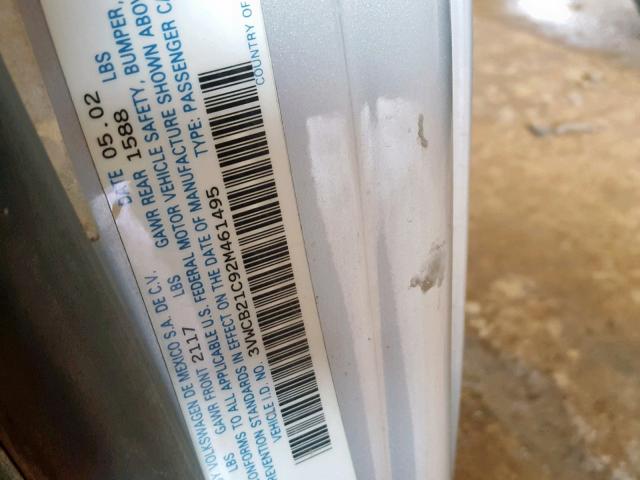 3VWCB21C92M461495 - 2002 VOLKSWAGEN NEW BEETLE Gümüş foto 10