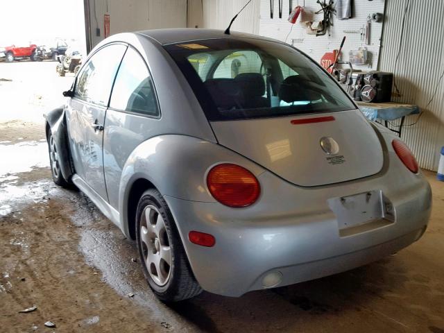 3VWCB21C92M461495 - 2002 VOLKSWAGEN NEW BEETLE Gümüş foto 3