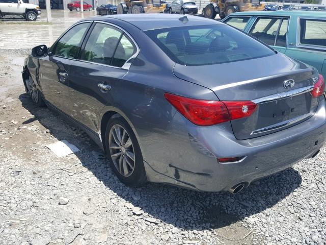 JN1BV7AP0FM332460 - 2015 INFINITI Q50 BASE GRAY photo 3