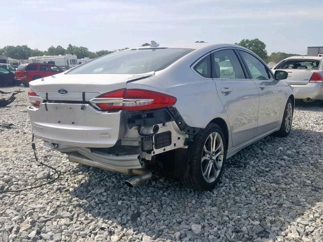 3FA6P0CD8KR151150 - 2019 FORD FUSION SEL SILVER photo 4